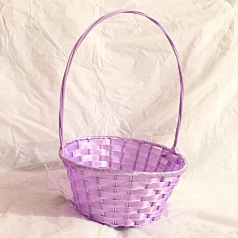 Purple Easter Basket with Handle